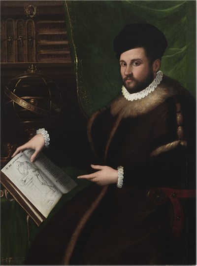 Portrait of Italian physician Girolamo Mercuriale (1530-1606) by Lavinia Fontana (1552-1614), oil on canvas, c. 1587-88. Baltimore, The Walters Art Museum, 37.1106. 